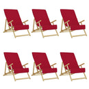 strandhåndklæder 6 stk. 60x135 cm 400 GSM stof bourgogne