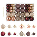 julekugler 100 stk. 3 / 4 / 6 cm champagnefarvet og brun