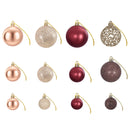 julekugler 100 stk. 3 / 4 / 6 cm champagnefarvet og brun