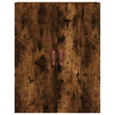 vægskabe 2 stk. 69,5x34x90 cm røget sonoma-eg