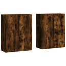 vægskabe 2 stk. 69,5x34x90 cm røget sonoma-eg