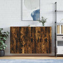 vægskabe 2 stk. 69,5x34x90 cm røget sonoma-eg