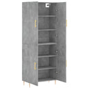 højskab 69,5x34x180 cm konstrueret træ betongrå