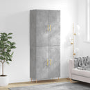 højskab 69,5x34x180 cm konstrueret træ betongrå