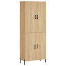 højskab 69,5x34x180 cm konstrueret træ sonoma-eg