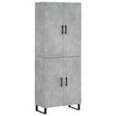 højskab 69,5x34x180 cm konstrueret træ betongrå