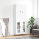 højskab 69,5x34x180 cm konstrueret træ hvid