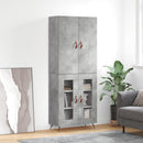højskab 69,5x34x180 cm konstrueret træ betongrå
