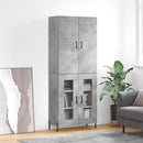højskab 69,5x34x180 cm konstrueret træ betongrå
