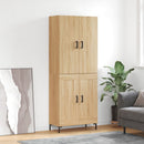højskab 69,5x34x180 cm konstrueret træ sonoma-eg