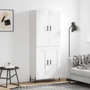 højskab 69,5x34x180 cm konstrueret træ hvid