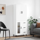 højskab 69,5x34x180 cm konstrueret træ hvid