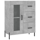 højskab 69,5x34x180 cm konstrueret træ betongrå