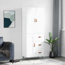 højskab 69,5x34x180 cm konstrueret træ hvid