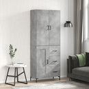 højskab 69,5x34x180 cm konstrueret træ betongrå
