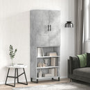 højskab 69,5x34x180 cm konstrueret træ betongrå