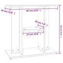 akvariebord 60x30x60 cm konstrueret træ hvid