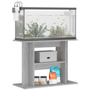 akvariestativ betongrå 80x35x60 cm konstrueret træ
