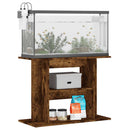 akvariestativ røget eg 80x35x60 cm konstrueret træ