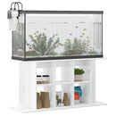 akvariebord 120x40x60 cm konstrueret træ hvid højglans