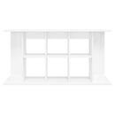 akvariebord 120x40x60 cm konstrueret træ hvid højglans
