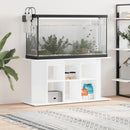 akvariebord 120x40x60 cm konstrueret træ hvid højglans