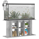 akvariestativ betongrå 120x40x60 cm konstrueret træ