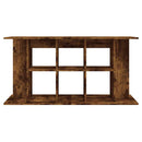 akvariebord 120x40x60 cm konstrueret træ røget egetræsfarve