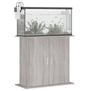 akvariebord 81x36x73 cm konstrueret træ grå sonoma-eg