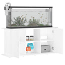 akvariebord 121x41x58 cm konstrueret træ hvid