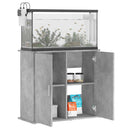 akvariestativ betongrå 81x36x73 cm konstrueret træ