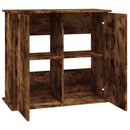 akvariebord 81x36x73 cm konstrueret træ røget egetræsfarve