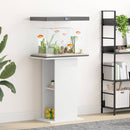 akvariebord 60,5x36x72,5 cm konstrueret træ hvid