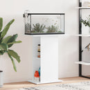 akvariebord 60,5x36x72,5 cm konstrueret træ hvid højglans