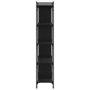 bogreol med 5 hylder 76x32x158 cm konstrueret træ sort