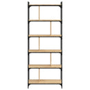 bogreol 76x32x192 cm 6 hylder konstrueret træ sonoma-eg