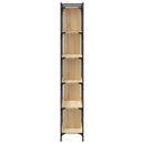 bogreol 76x32x192 cm 6 hylder konstrueret træ sonoma-eg