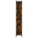 bogreol 76x32x192 cm 6 hylder konstrueret træ røget eg