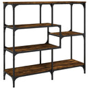 konsolbord 103x32x95 cm konstrueret træ røget egetræsfarve