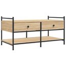sofabord 99x50x50 cm konstrueret træ sonoma-eg