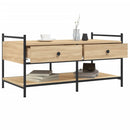 sofabord 99x50x50 cm konstrueret træ sonoma-eg