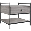 sofabord 50x50x50 cm konstrueret træ grå sonoma-eg