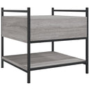sofabord 50x50x50 cm konstrueret træ grå sonoma-eg