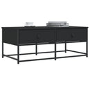sofabord 100x51x40 cm konstrueret træ sort