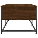 sofabord 100x51x40 cm konstrueret træ brun egetræsfarve