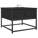 sofabord 51x51x40 cm konstrueret træ sort