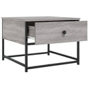 sofabord 51x51x40 cm konstrueret træ grå sonoma-eg