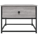 sofabord 51x51x40 cm konstrueret træ grå sonoma-eg