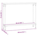 konsolbord 100x22,5x75 cm konstrueret træ sonoma-eg