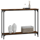 konsolbord 100x22,5x75 cm konstrueret træ røget egetræsfarve